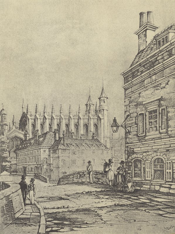 Old Barnes Pool Bridge, 1838 (gravure) af English School