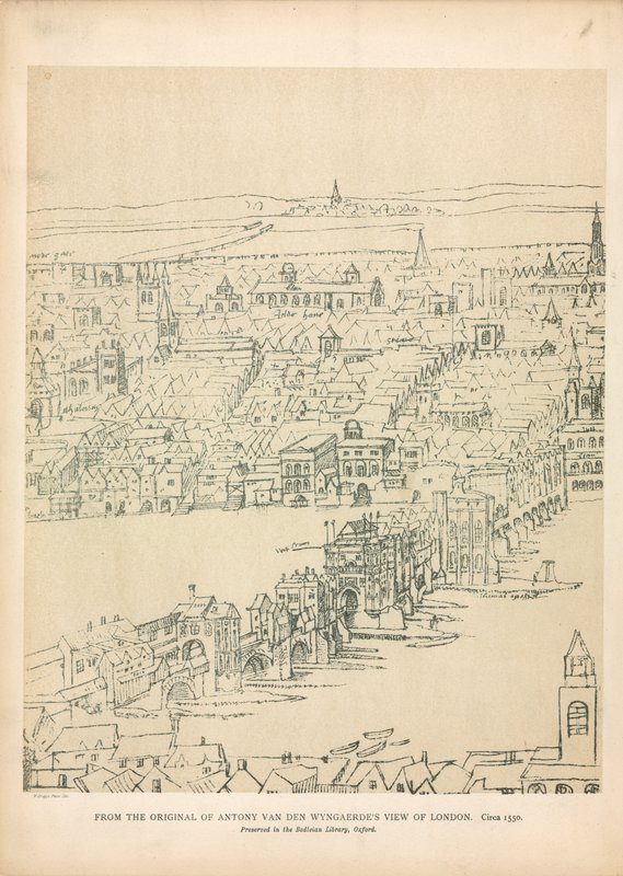 Old London Bridge af English School