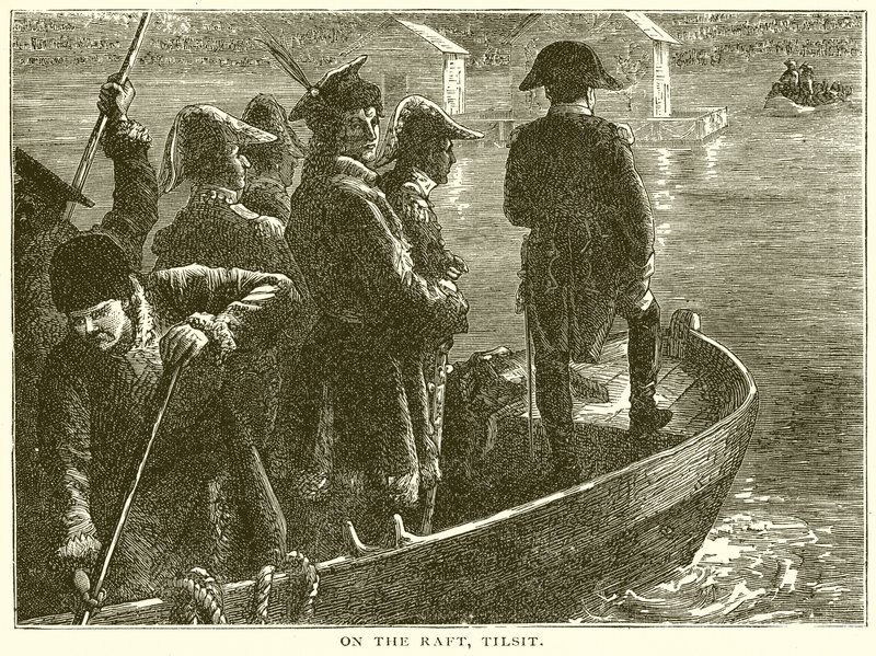 På tømmerflåden, Tilsit af English School