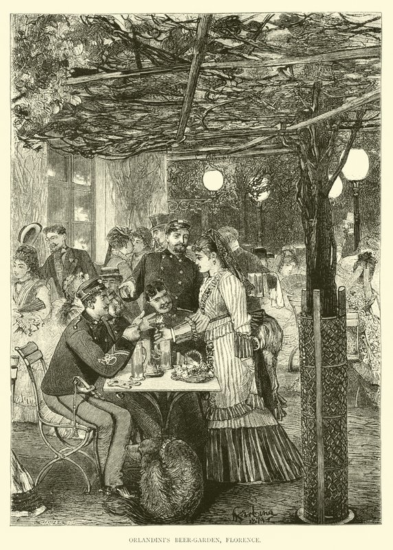 Orlandints Beer-Garden, Firenze af English School