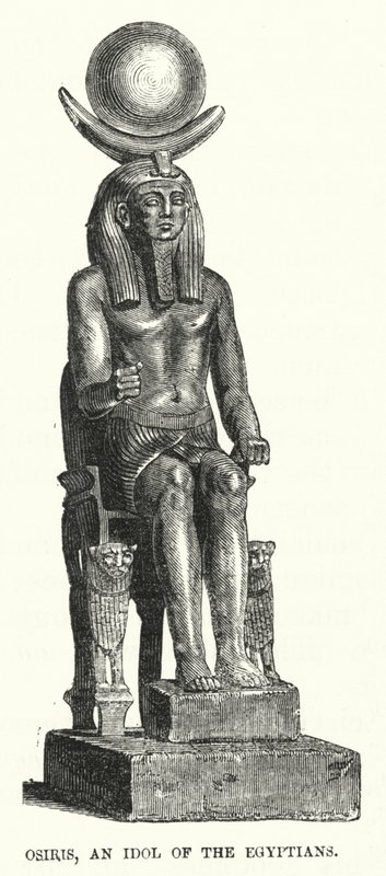 Osiris, et idol for egypterne (gravering) af English School