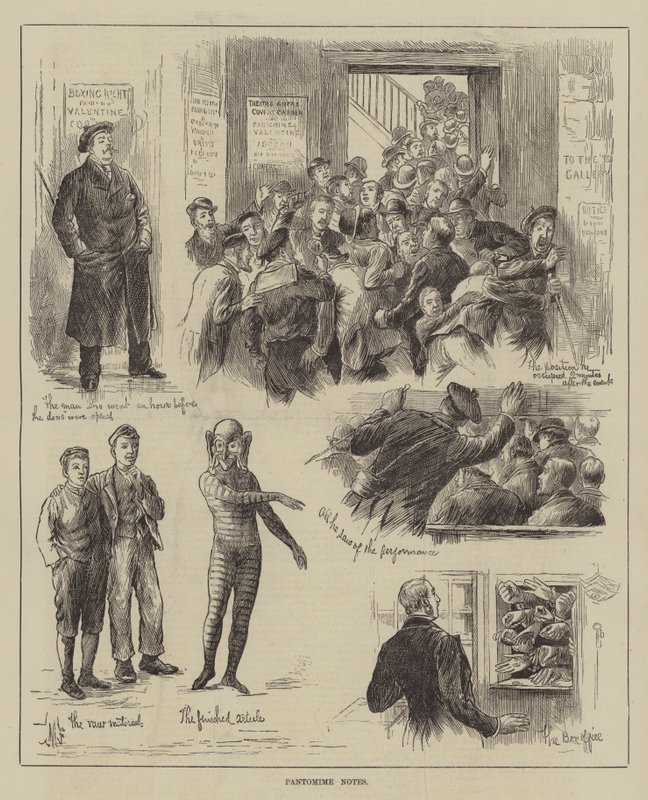 Pantomime-noter (gravering) af English School