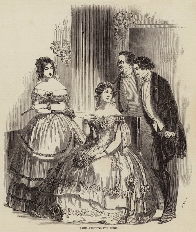 Paris Fashions for juni (gravering) af English School