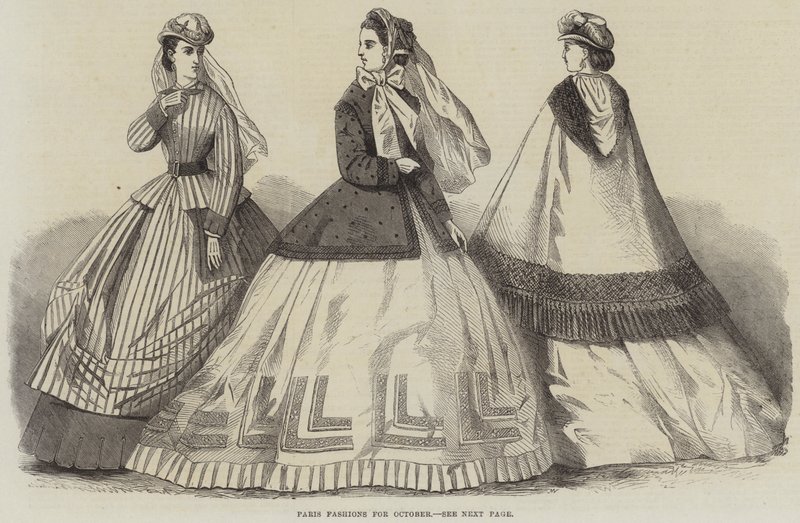 Paris Fashions til oktober (gravering) af English School