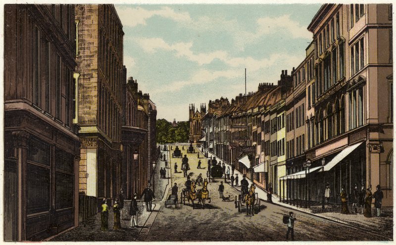 Park Street, Bristol (farve litho) af English School