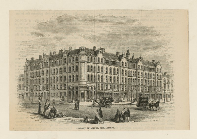 Peabody-bygninger i Spitalfields af English School