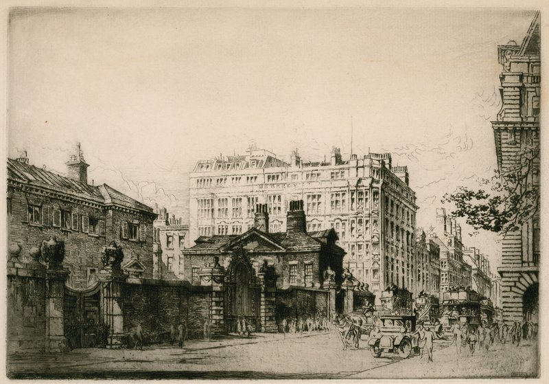 Piccadilly og Devonshire House, London af English School