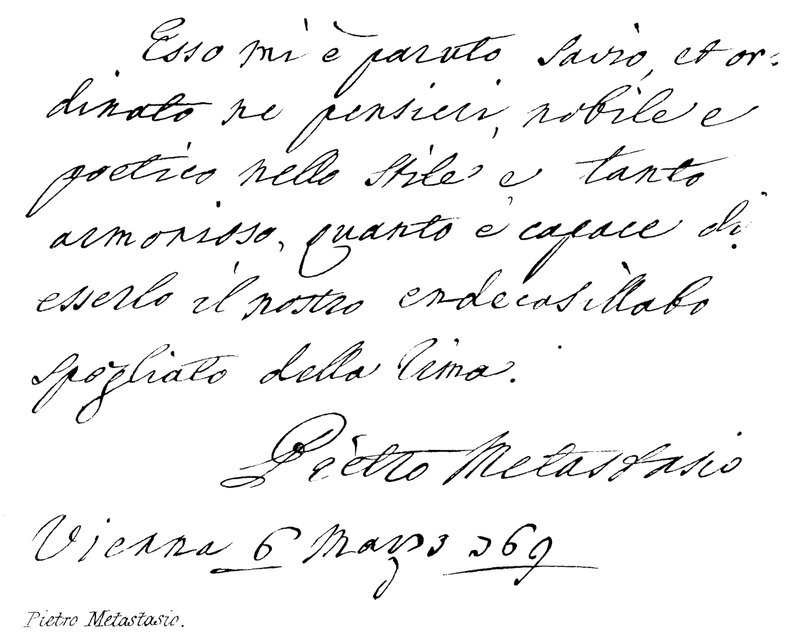 Pietro Metastasio af English School