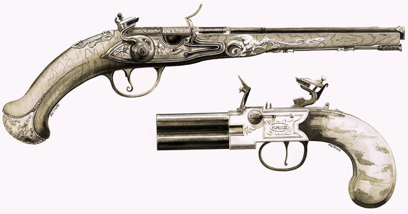 Pistoler af English School