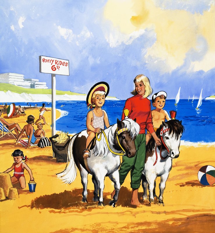 Ponyridning på stranden af English School