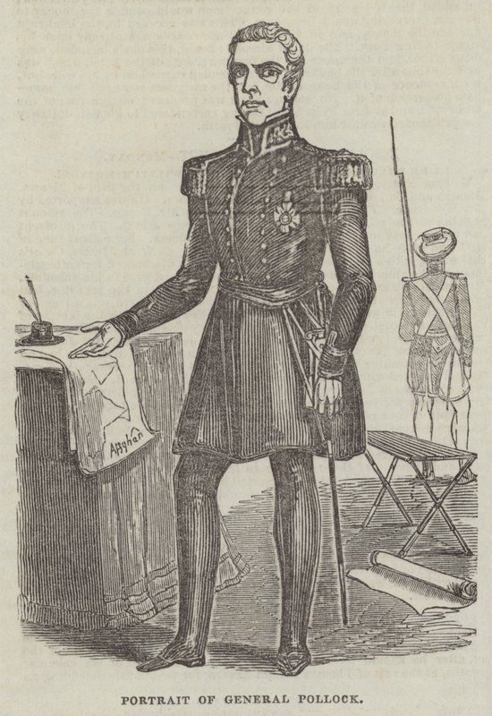 Portræt af General Pollock (gravering) af English School