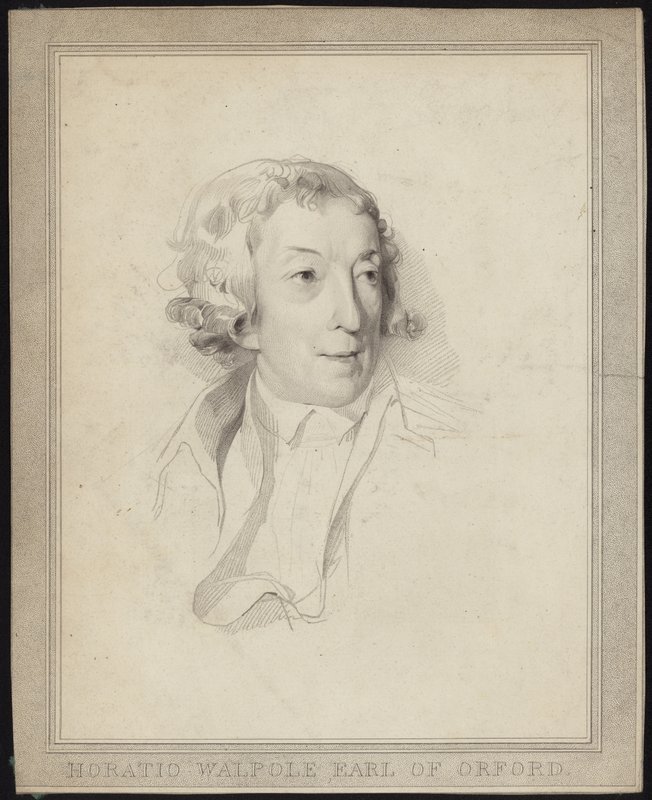 Portræt af Horace Walpole af English School