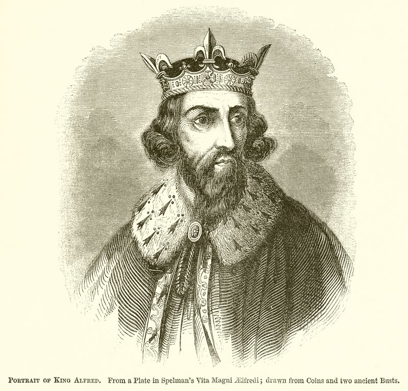Portræt af kong Alfred af English School