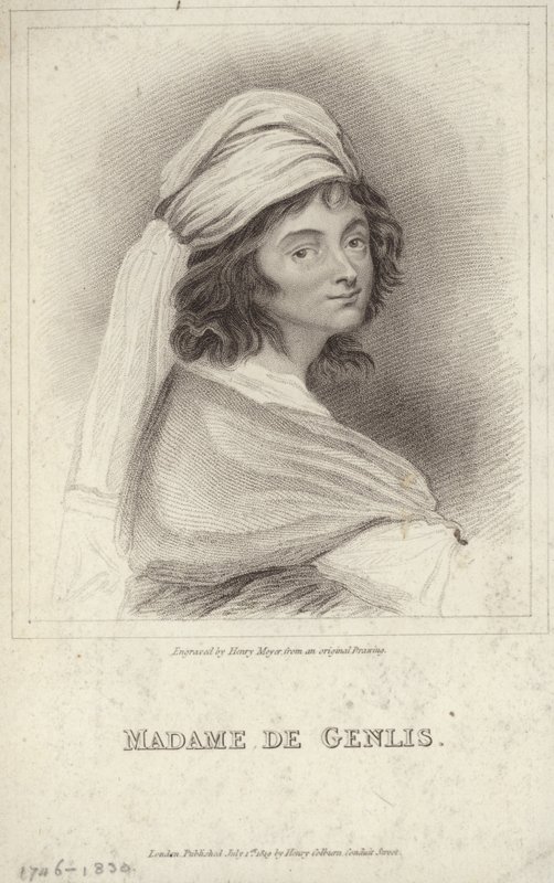 Portræt af Madame de Genlis af English School