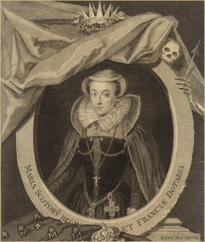 Portræt af Mary, Queen of Scots af English School
