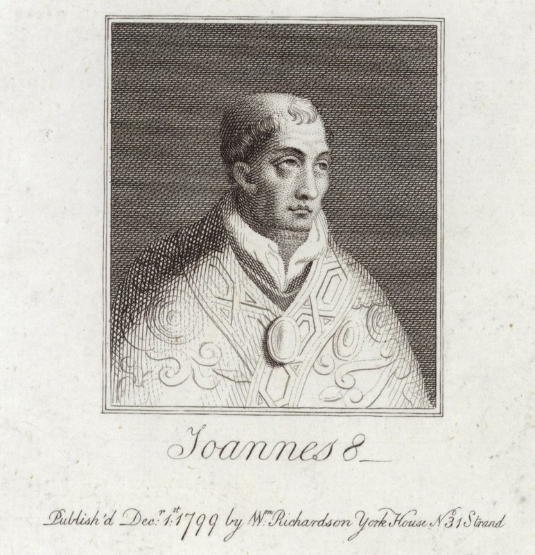 Portræt af pave Johannes VIII af English School