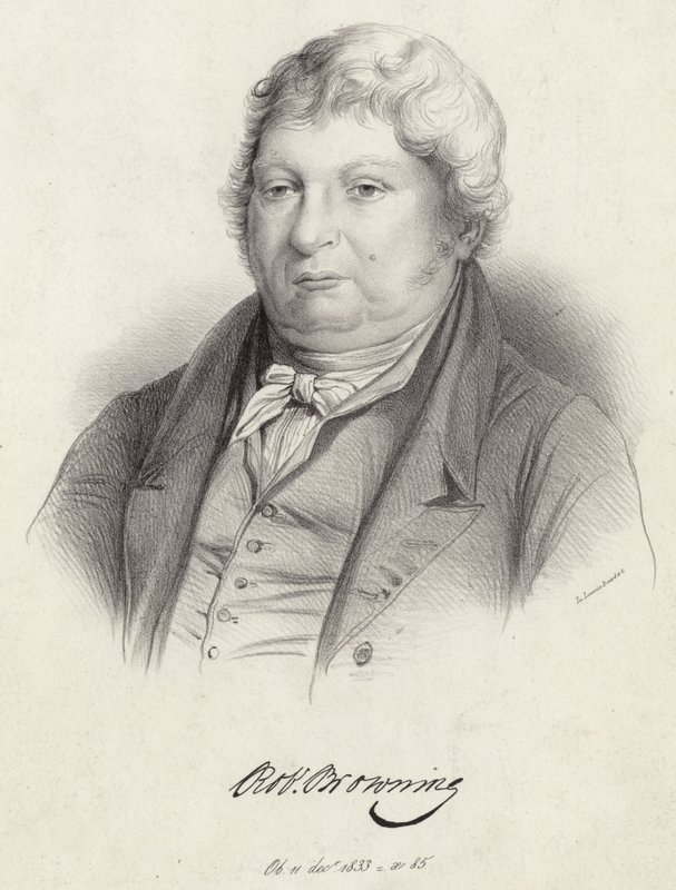 Portræt af Robert Browning af English School
