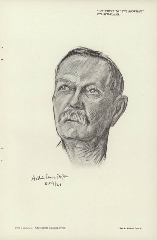 Portræt af Sir Arthur Conan Doyle af English School