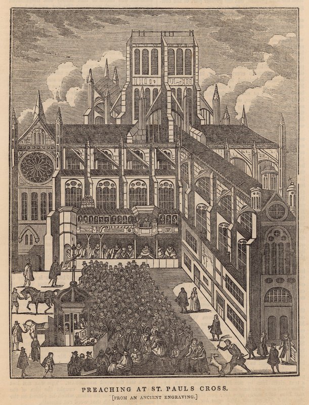 Prædiker ved St Pauls Cross af English School