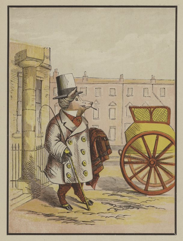 Precocious Piggy (farve litho) af English School