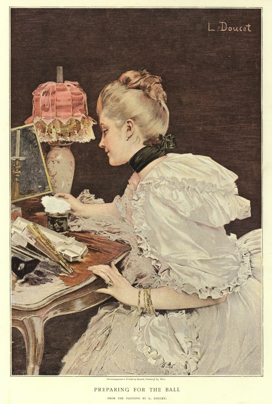 Forberedelse til ballet (farvelitografi) af English School