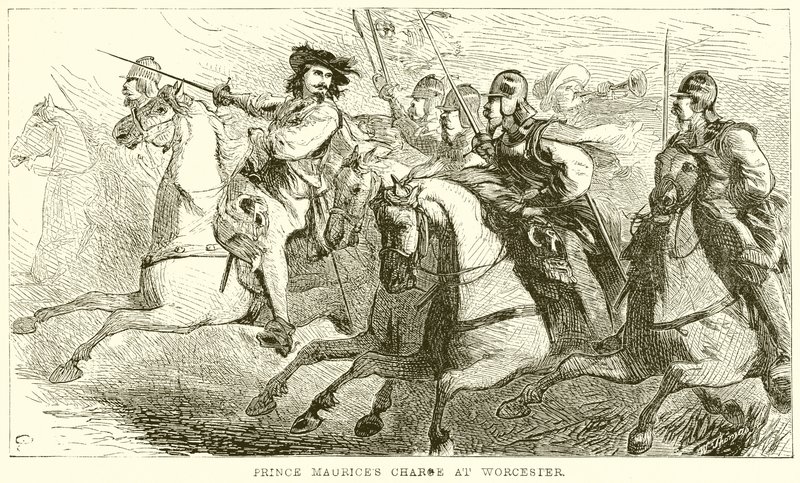 Prince Maurices Charge i Worcester af English School