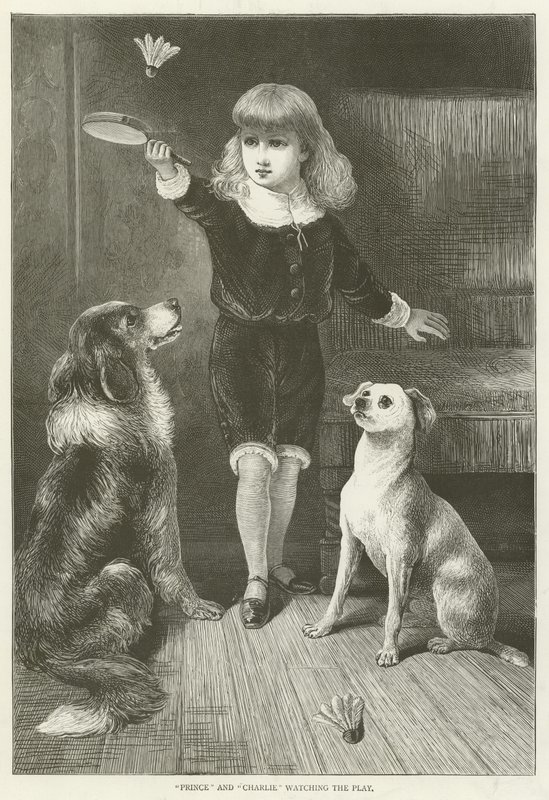 Prince and Charlie watching the play  af English School