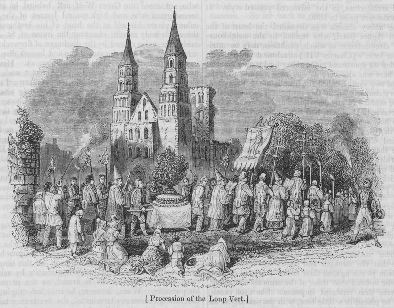 Procession af Loup Vert (gravering) af English School