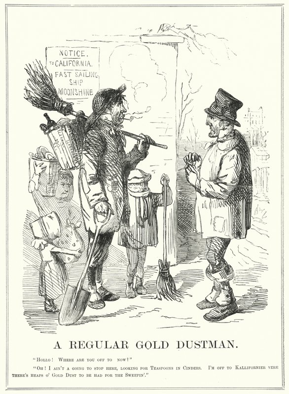 Punch tegneserie: A Regular Gold Dustman (gravering) af English School