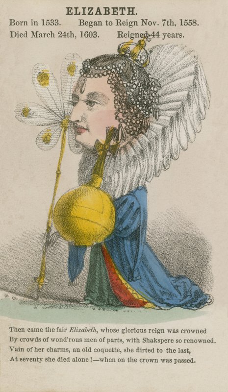Dronning Elizabeth I (akvatint) af English School