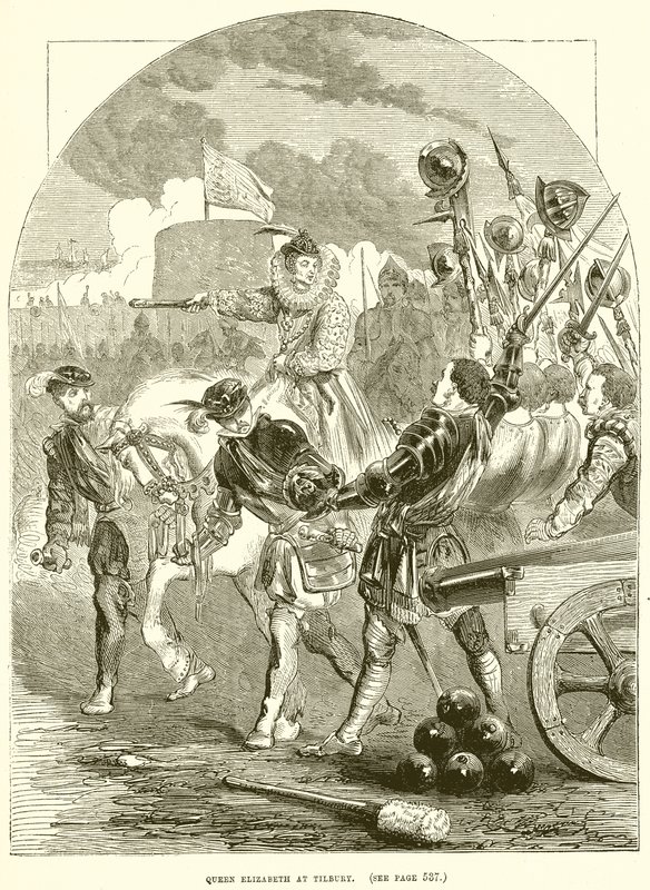 Dronning Elizabeth i Tilbury af English School
