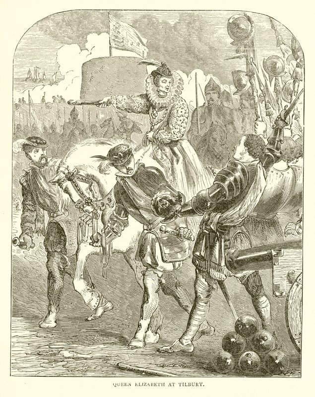 Dronning Elizabeth i Tilbury af English School