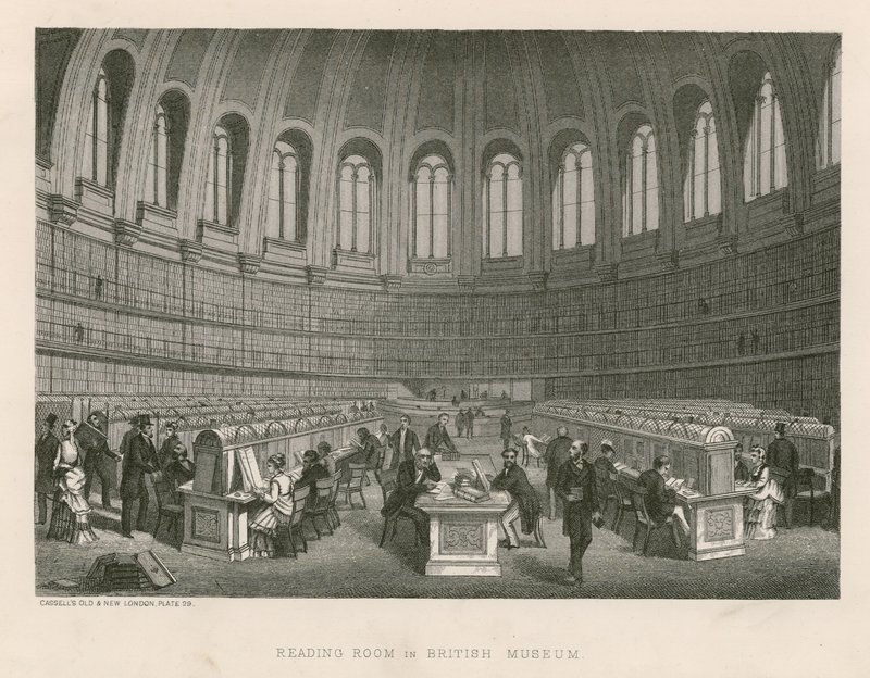 Læsesal i British Museum af English School