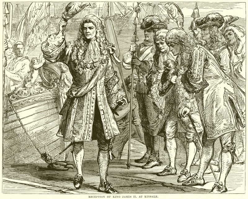 Modtagelse af King James II i Kinsale af English School