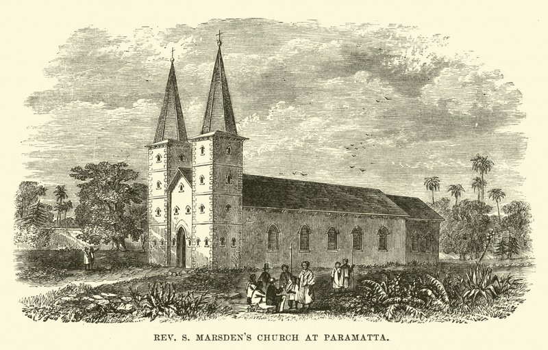 Pastor S Marsdens Kirke st Parramatta af English School