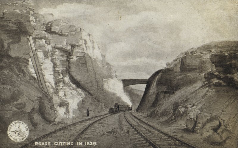 Roade Cutting i 1839 af English School