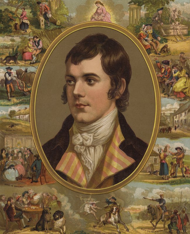 Robert Burns (chromolitho) af English School