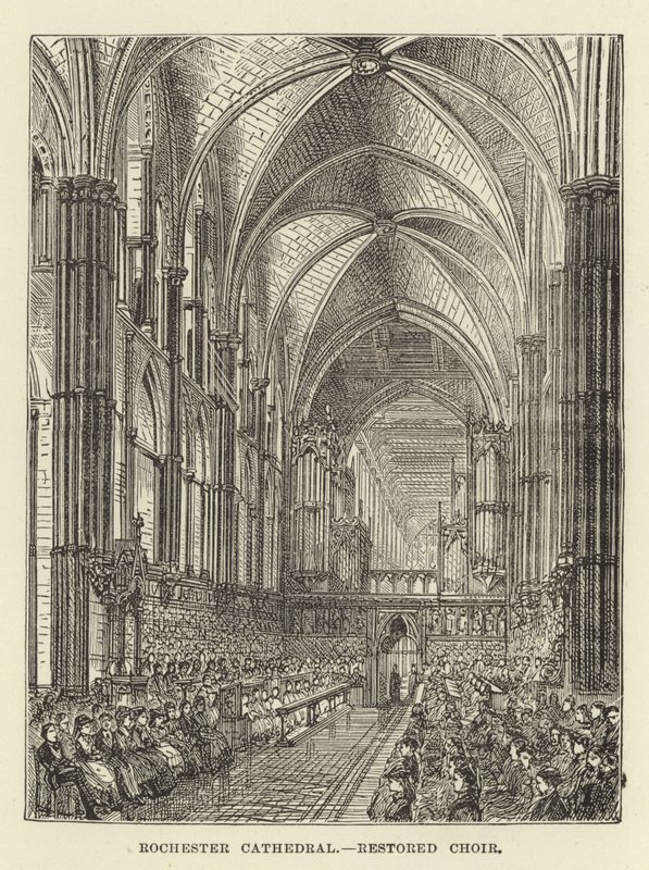 Rochester Cathedral, restaureret kor af English School