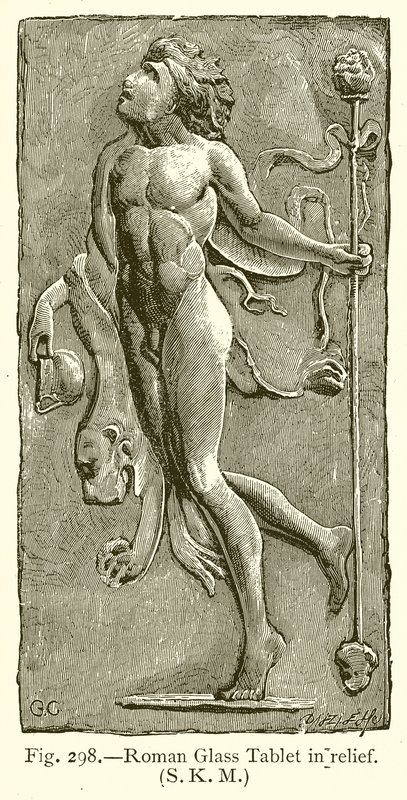 Romersk glastablet i relief af English School