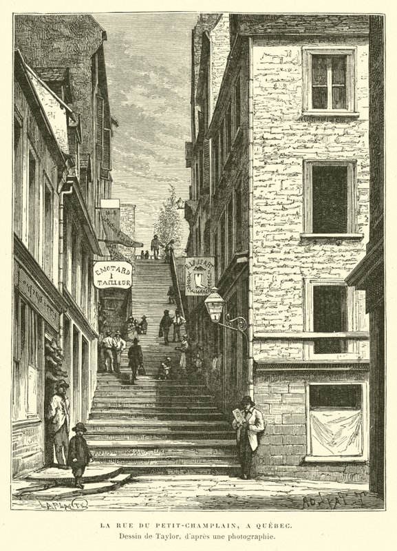 Rue du Petit-Champlain, Quebec City, Canada af English School