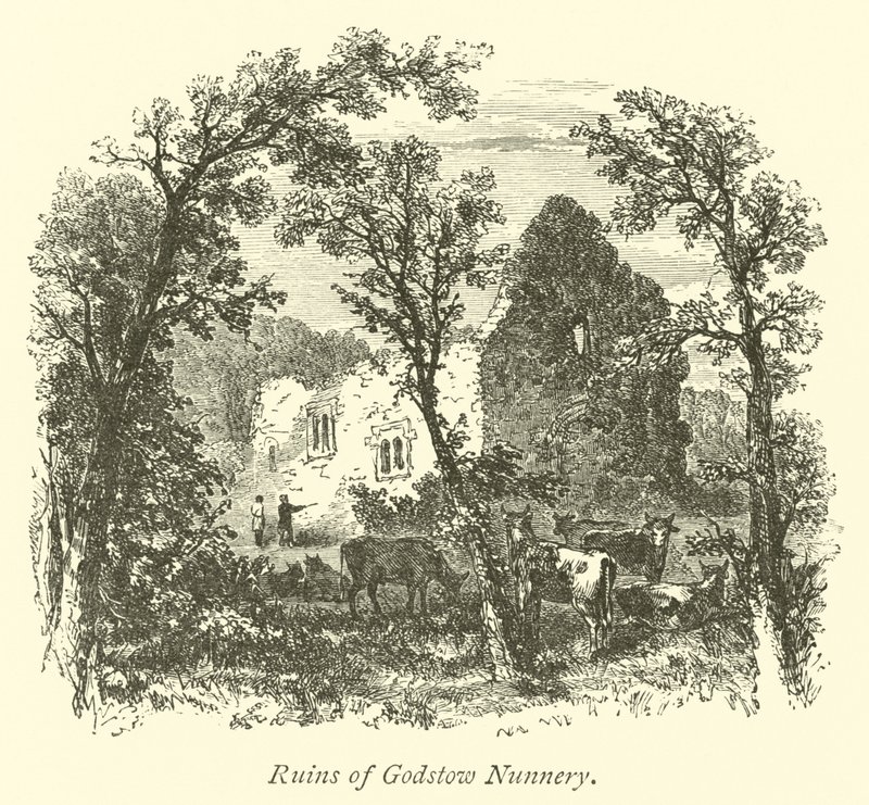 Ruinerne af Godstow nonnekloster af English School