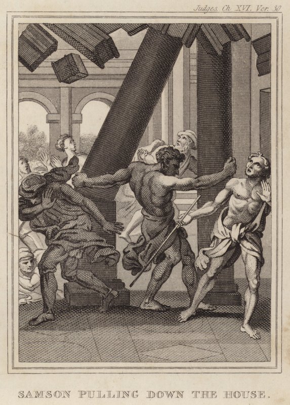 Samson trækker huset ned af English School
