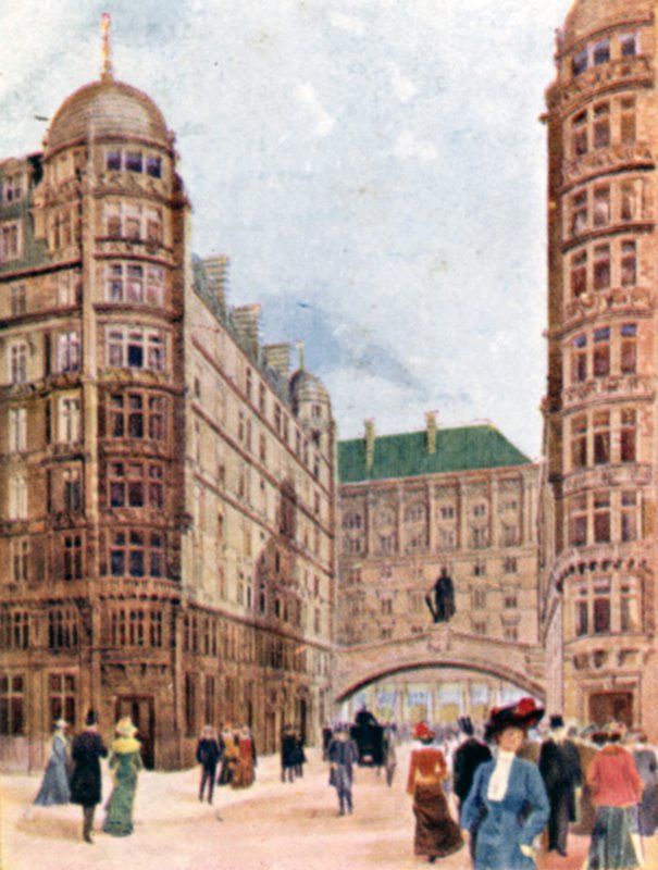 Savoy Hotel, London (farve litho) af English School