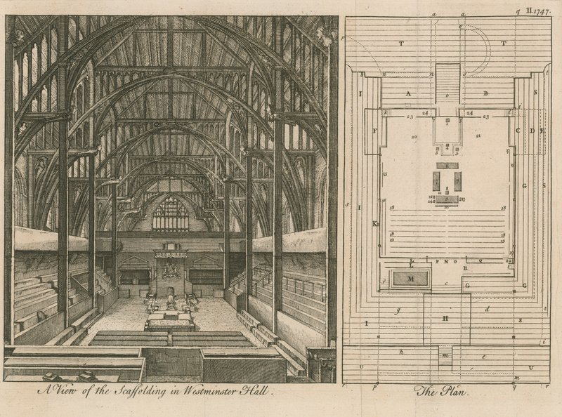 Stillads i Westminster Hall af English School