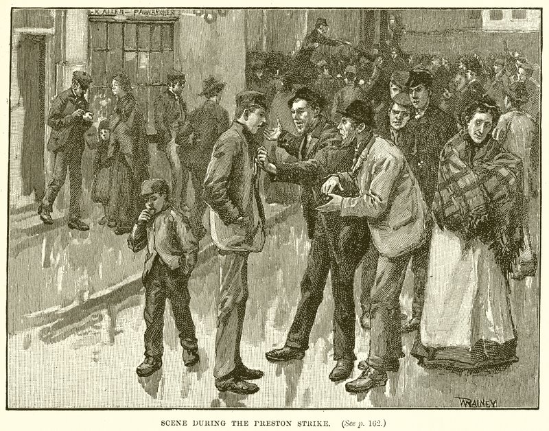 Scene under Preston Strike af English School