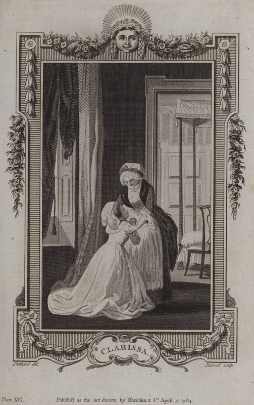 Scene fra Clarissa af Samuel Richardson af English School