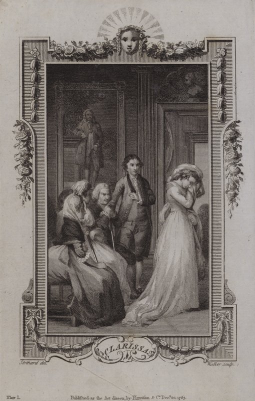 Scene fra Clarissa af Samuel Richardson af English School