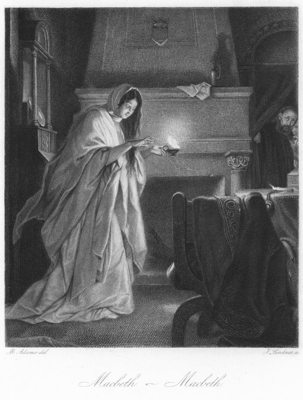 Scene fra Macbeth af English School