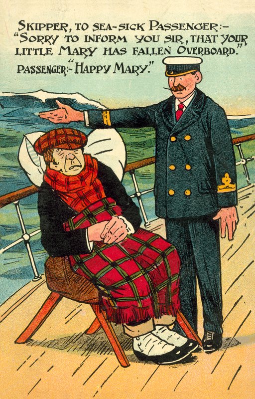 Søsyge (farve litho) af English School