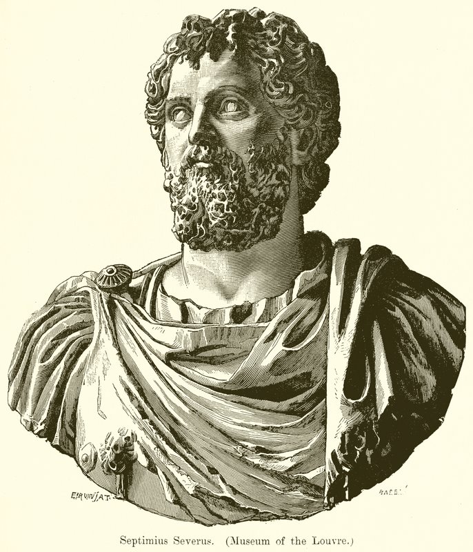 Septimius Severus. (Museum of the Louvre) af English School